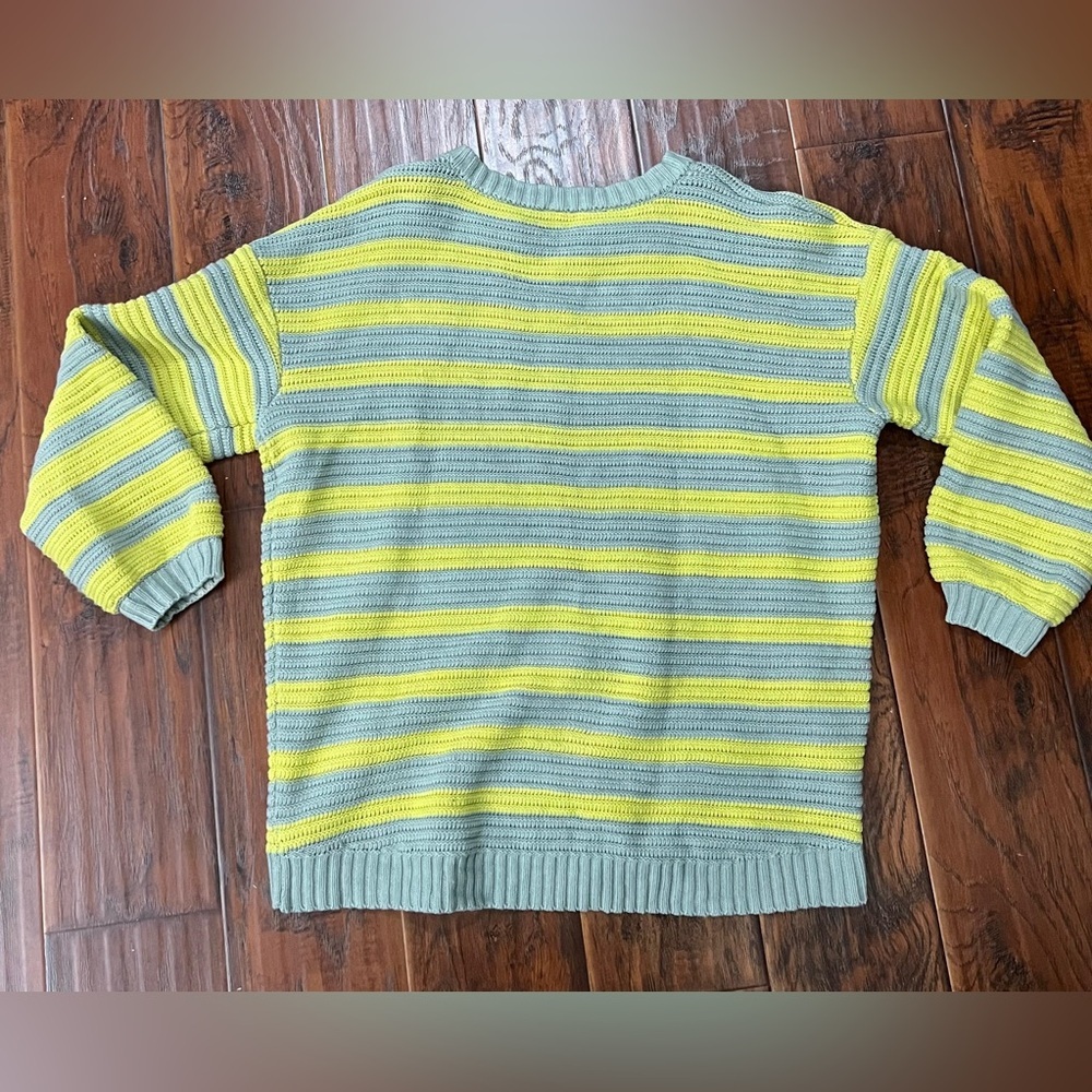 NWOT Free People Links Pullover Striped Oversized Sweater – Size S - Picture 3 of 7